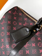KEEPALL BANDOULIÈRE 45 IN BLACK MONOGRAM TOMETTE CANVAS