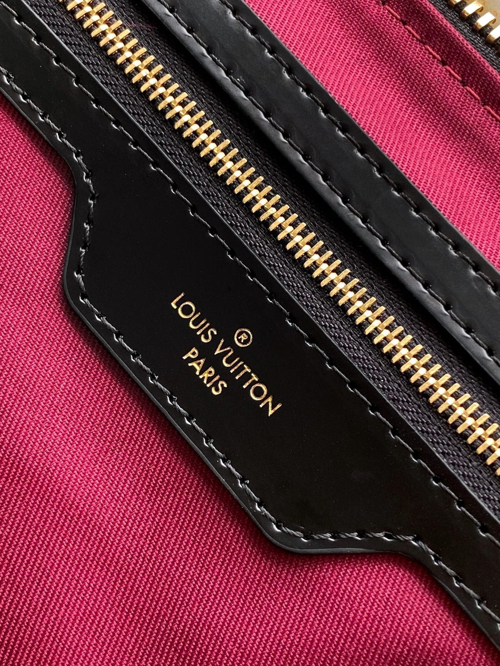 KEEPALL BANDOULIÈRE 45 IN BLACK MONOGRAM TOMETTE CANVAS