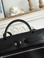 ZIP CABINE 31 BAG IN BLACK CANVAS AND CALFSKIN