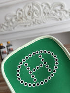 MINI NEO 17 EVELYNE BAG IN EMERALD GREEN CANVAS AND WHITE CALFSKIN