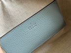 OPHIDIA TOP HANDLE BAG 21 IN GREY-GREEN MONOGRAM CANVAS AND CALFSKIN TRIM GOLD HARDWARE