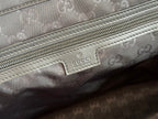 WEB STRIPE-STRAP TOTE BAG 45 IN BLACK CANVAS