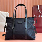 NYLON LINE TOTE BAG 34.5 IN BLACK GG CANVAS