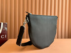 BODY SHOULDER BAG 40 IN DARK BROWN CALFSKIN SILVER HARDWARE