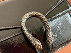 DIONYSUS MEDIUM SHOULDER BAG 22 IN BLACK GG GLOSSY LAMBSKIN