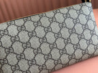 RUBBER EFFECT SMALL WALLET ON CHAIN 22.5 IN BEIGE AND DARK BROWN GG CALFSKIN