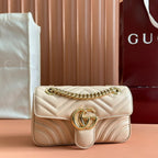 MARMONT MEDIUM SHOUDER BAG 23 IN LIGHT BEIGE CALFSKIN