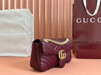 MARMONT MEDIUM SHOUDER BAG 26 IN ROSSO ANCORA RED CALFSKIN