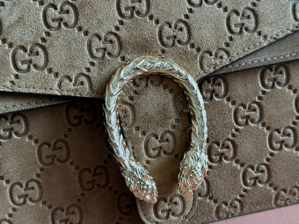DIONYSUS LAGRE SHOULDER BAG 42 IN BROWN SUEDE