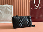 MARMONT SHOULDER BAG 26 IN BLACK CALFSKIN BLACK CHAIN