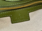 73 SMALL BUCKET BAG 20 IN GREEN SMOOTH CALFSKIN