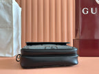 SMALL JUMBO CROSSBODY 23 IN GREY AND BLACK GRAINY GG LAMBSKIN