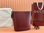 73 MEDIUM BUCKET BAG 27.5 IN ROSSO ANCORA RED SMOOTH CALFSKIN