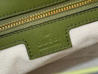 73 SMALL BUCKET BAG 20 IN GREEN SOFT SUEDE AND CALFSKIN