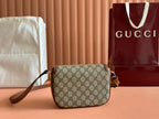 SMALL HORSEBIT 1955 SHOULDER BAG 20 IN BEIGE AND DARK BROWN NEW GG MONOGRAM CALFSKIN