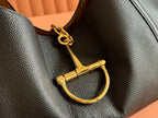 SOFTBIT MAXI SHOULDER BAG 46 IN BLACK GRAINY LAMBSKIN