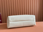 SOFTBIT MAXI SHOULDER BAG 46 IN WHITE GRAINY LAMBSKIN