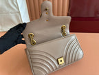 GG MARMONT MATELASSÉ LARGE 26 BAG BEIGE CALFSKIN