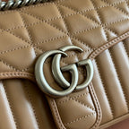 MARMONT SMALL SHOULDER BAG 26 IN BROWN LAMBSKIN
