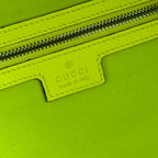 GUCCI MEDIUM BACKPACK WITH PRINT 41 LIME GREEN IN CALFSKIN