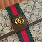 OPHIDIA BELT BAG 24 IN BEIGE AND DARK BROWN CANVAS