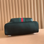 GUCCI 25S OPHIDIA MEDIUM BACKPACK 41 BLACK IN CALFSKIN