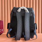 GUCCI 25S OPHIDIA MEDIUM BACKPACK 40 IN DARK BLUE GRAY CALFSKIN