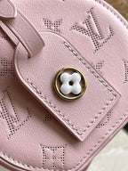 MINI BOITE CHAPEAU 13 IN LIGHT PINK MONOGRAM PERFORATED CALFSKIN