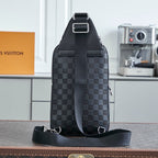 AVENUE SLINGBAG 31 IN BLACK DAMIER INFINI CALFSKIN