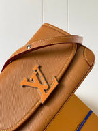 BUCI BAG 24 IN GOLD MIEL BROWN EPI GRAIN COWHIDE