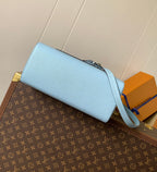 MARELLE TOTE BB BAG 30 IN BLEU NUAGE BLUE EPI GRAIN COWHIDE LEATHER
