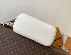 NEVERFULL MM TOTE BAG 32 IN WHITE MIX ORANGE CALFSKIN
