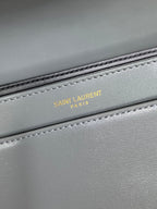 SOLFERINO SMALL SATCHEL 19 IN DARK GREY CALFSKIN GOLD HARDWARE