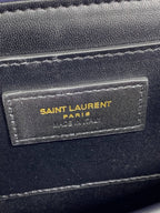 SOLFERINO SMALL SATCHEL 23 IN INDIGO BLUE CALFSKIN GOLD HARDWARE