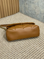PUFFER SMALL 29 IN BRONZE BROWN LAMBSKIN GOLD HARDWARE