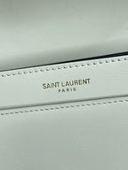 SOLFERINO SMALL SATCHEL 19 IN WHITE CALFSKIN GOLD HARDWARE