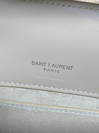 LE 37 SMALL BUCKET BAG 20 IN WHITE CALFSKIN SILVER HARDWARE
