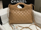CC MINI 23 SHOPPING BAG IN CAMEL BROWN CALFSKIN