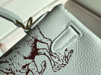 BIRKIN 25 BAG IN WHITE CALFSKIN WITH COLORFUL STICKER 228763 (MADE-TO-ODER)