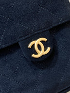 CC 25 HANDBAG 30 IN BLACK SUEDE GOLD HARDWARE