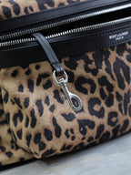 CITY BACKPACK 38 IN LEOPARD PRINT VELVET
