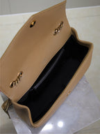 LOULOU MEDIUM 29 IN MILK TEA SHEEPSKIN GOLD HARDWARE