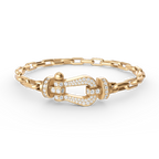 FORCE LARGE HORSESHOE CLASP  METAL BRACELET