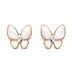 BUTTERFLY MOP DIAMOND EARRINGS