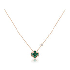 SUN PEDANT PINK GOLD 1 DIAMOND NECKLACE