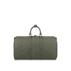 KEEPALL 50 BANDOULIERE KHAKI EMPREINTE LEATHER