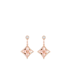 DOUBLE STAR PINK GOLD MOP DROP EARRINGS