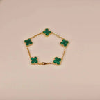 CLOVER 5 MOTIF MALACHITE BRACELET COLLECTION