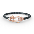 FORCE LARGE HORSESHOE FULL DIAMOND BRACELET ROSE GOLD