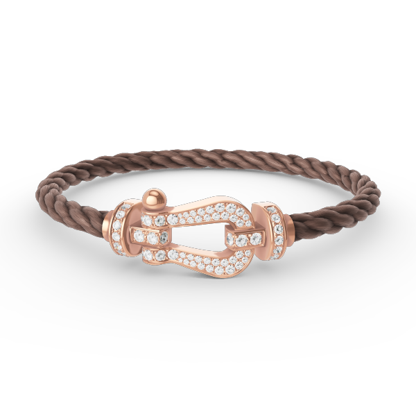 FORCE LARGE HORSESHOE FULL DIAMOND BRACELET ROSE GOLD